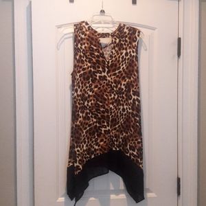 Leopard tunic top size medium